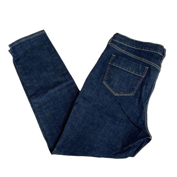 Old Navy Sweetheart Jeans Womens Size 16 Regular Dark Indigo Denim Straight Leg - Picture 2 of 6